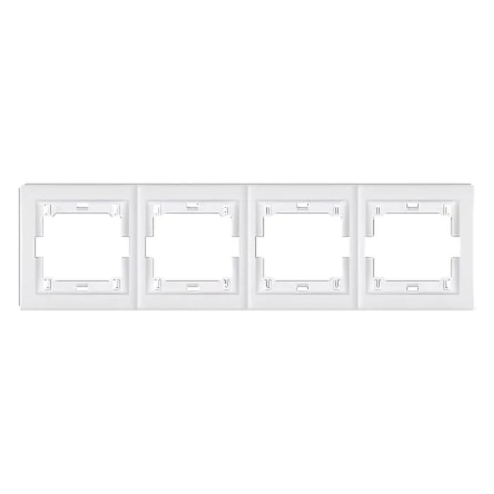 Aling-Conel PRESTIGE 4-es (négyes) keret vízszintes komplett fehér 6704.00