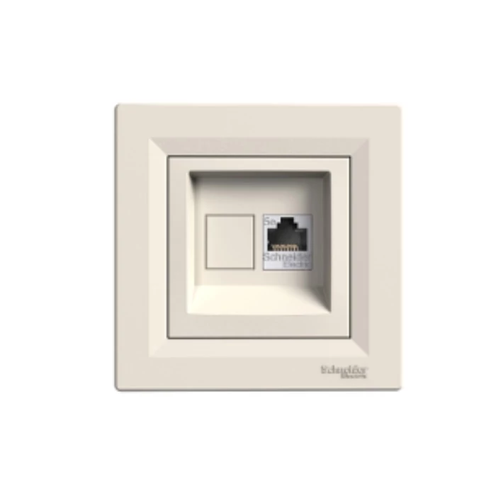 ASFORA 1xRJ45 Cat5e UTP aljzat, bézs