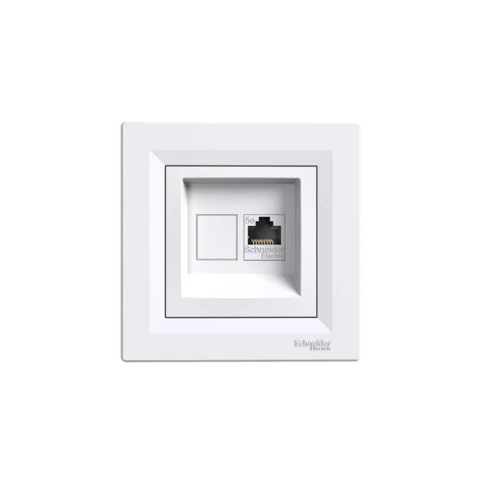 ASFORA 1xRJ45 Cat5e UTP aljzat, fehér