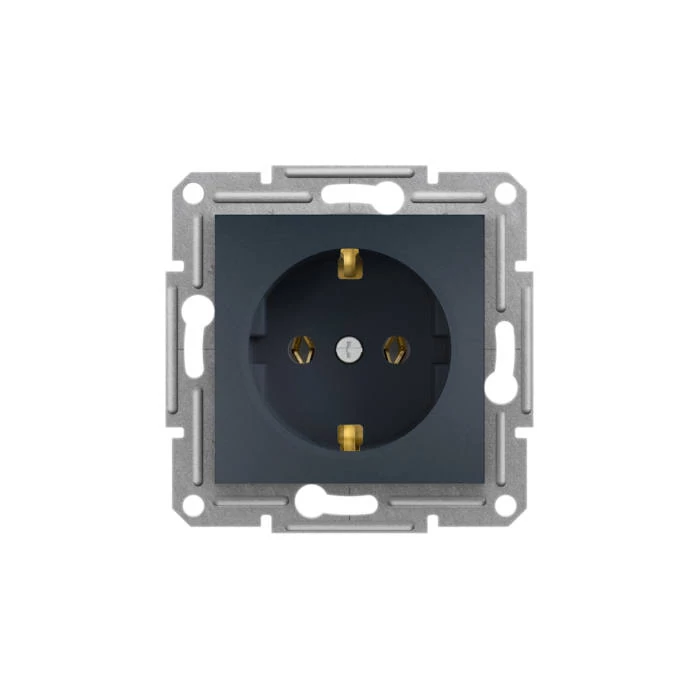 ASFORA 2P+F dugalj, csavaros, antracit