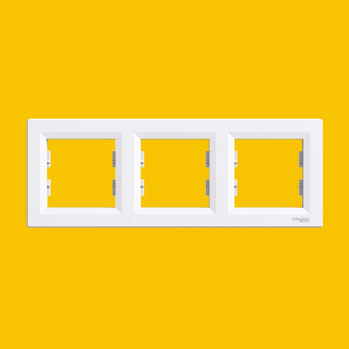 ASFORA Hármas keret, vízszintes, fehér