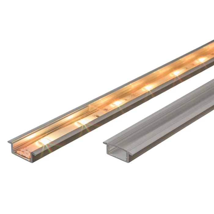 Átlátszó PVC búra 41011A2 süllyeszthető alumínium LED profilhoz 2m (csak búra) 41011T2
