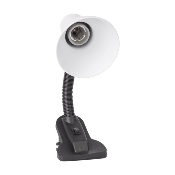 Avide Basic asztali lámpa fehér csíptethető 1xE27 ABDL-CLIP-W-60W