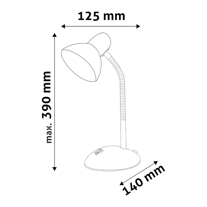 Avide Basic Simple asztali lámpa piros 1xE27 ABDLS-R