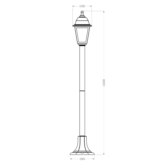 Avide Blake kültéri állólámpa fekete 1xE27 1200 mm IP44 AOPLL-1XE27-BLA