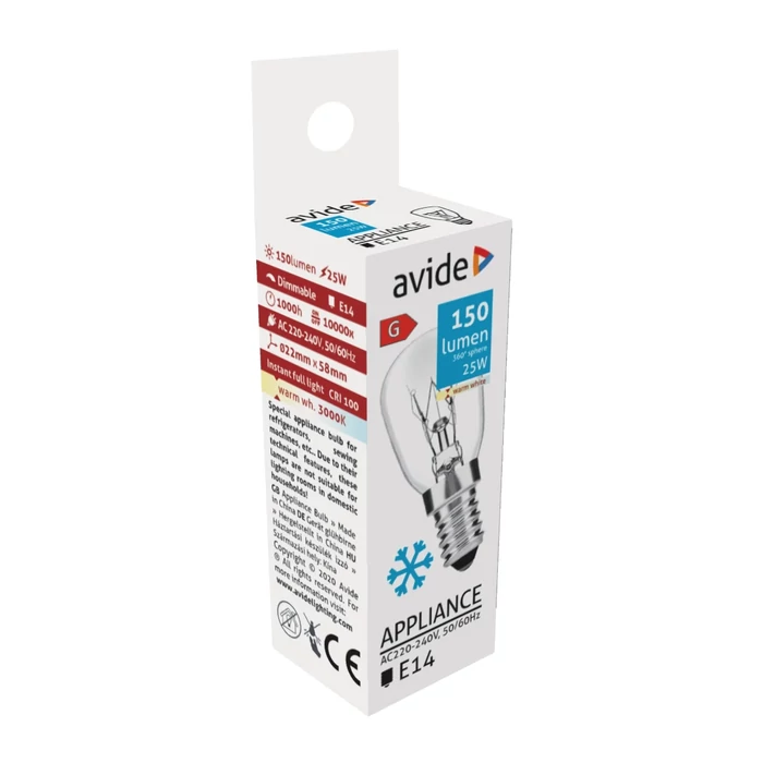 Avide hűtő izzó E14 25W 3000K 150lm ARAC14WW-25W