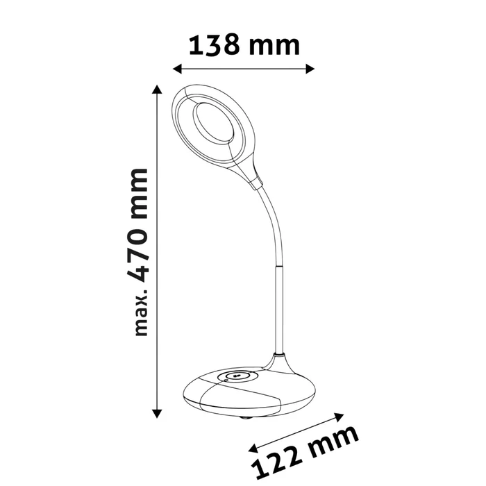 Avide LED asztali lámpa 4W fehér ABLDLRGB-4W