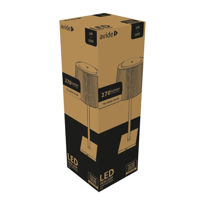 Avide LED asztali lámpa fehér USB 4W ABLDL-USB-W-4W
