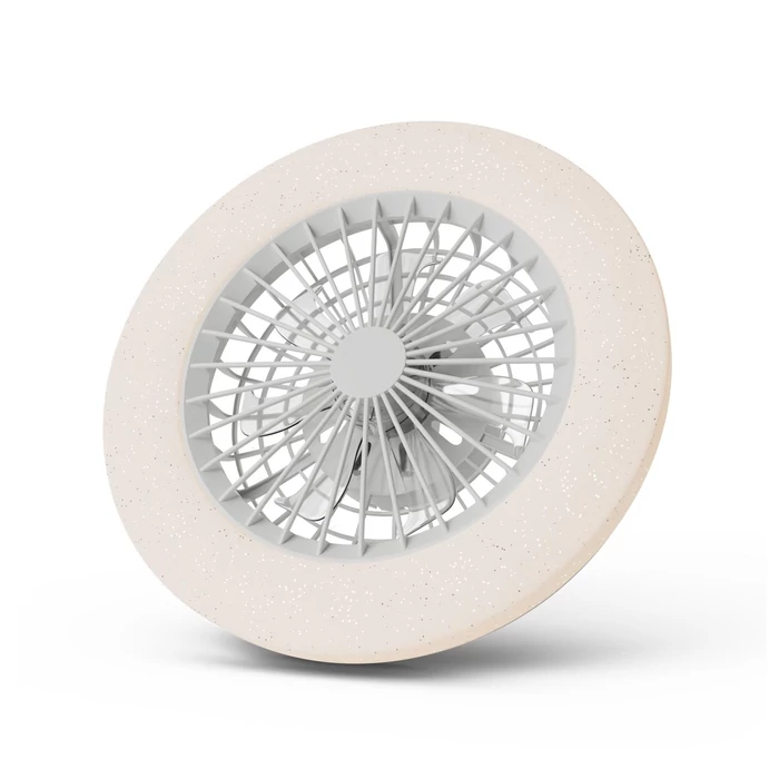 Avide LED mennyezeti lámpa és ventilátor 2x24W fehér csillaghatás Wendy AFCLCCT-48W-15W-W
