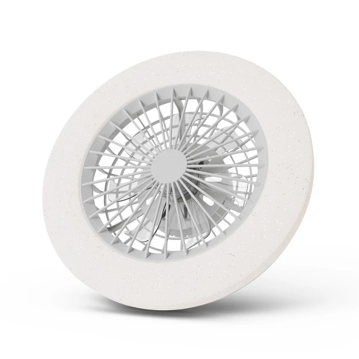 Avide LED mennyezeti lámpa és ventilátor 2x24W fehér csillaghatás Wendy AFCLCCT-48W-15W-W