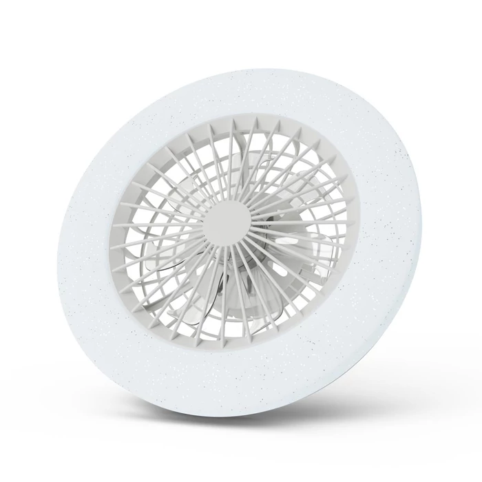 Avide LED mennyezeti lámpa és ventilátor 2x24W fehér csillaghatás Wendy AFCLCCT-48W-15W-W