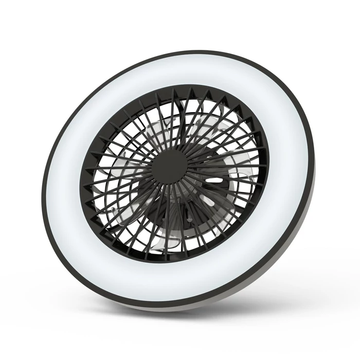 Avide LED mennyezeti lámpa és ventilátor 2x24W fekete Wanda AFCLCCT-48W-15W-WAB