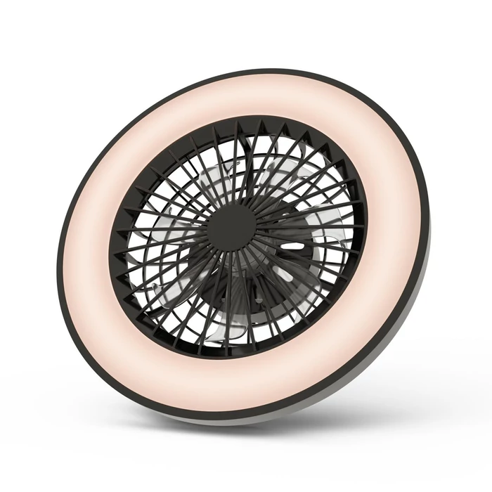 Avide LED mennyezeti lámpa és ventilátor 2x24W fekete Whitney AFCLCCT-48W-15W-WHB
