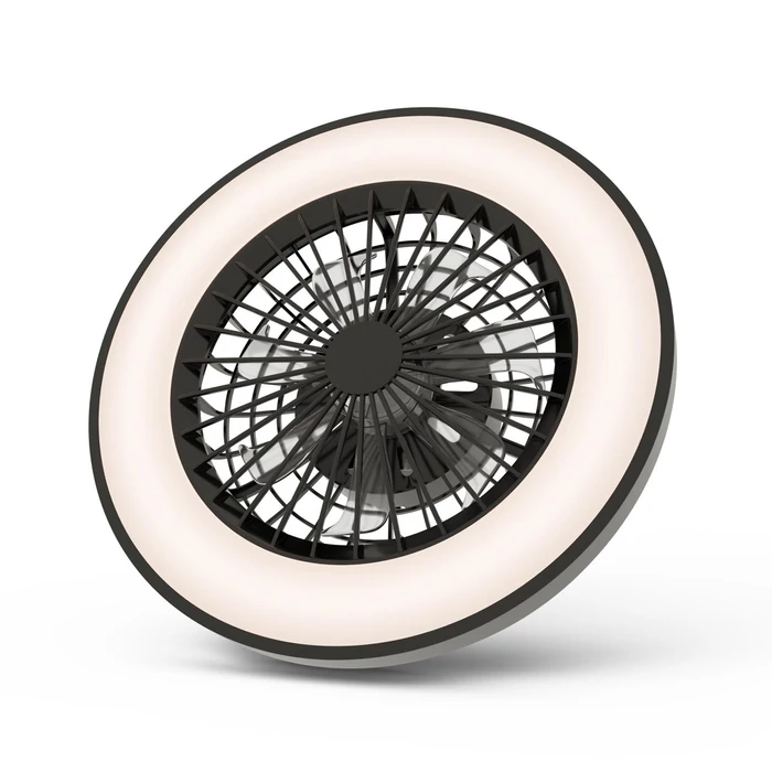 Avide LED mennyezeti lámpa és ventilátor 2x24W fekete Whitney AFCLCCT-48W-15W-WHB