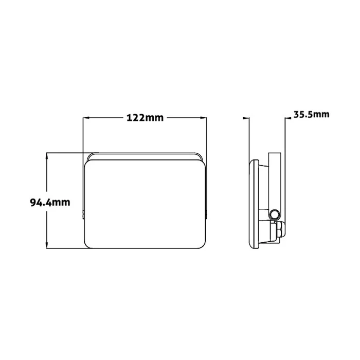 Avide LED reflektor 20W 1800lm 4000K fekete IP65 ABFLFNW-20W
