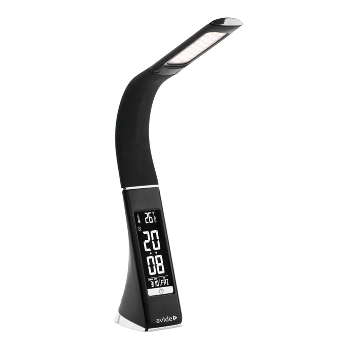 Avide Luna LED asztali lámpa üzleti bőrhatású fekete 6W 350Lm 5000K ABLDL-BLC-6W-BL