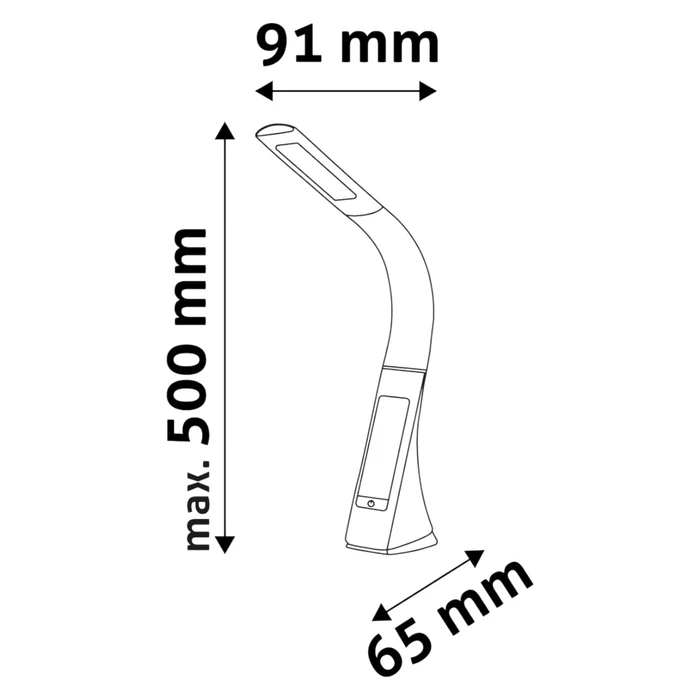 Avide Luna LED asztali lámpa üzleti bőrhatású fekete 6W 350Lm 5000K ABLDL-BLC-6W-BL