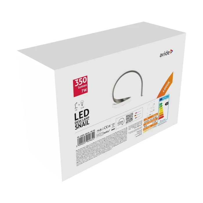 Avide Snail LED asztali lámpa 7W 350Lm 4000K arany ABLDL-7W-SN