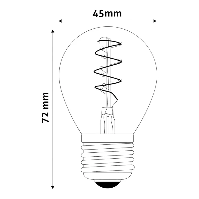 Avide soft filament LED izzó kisgömb E27 3W 200lm 2500K ABLSFMG27EW-3W