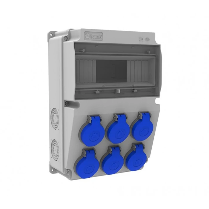 Bemis szerelt ipari csatlakozó doboz 10 modul 6x2P+F 16A 230V BH2-2602-0000