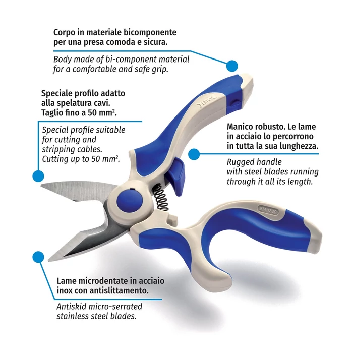 BM univerzális kábelvágó olló 160mm FORBICI X-PRO EVO 1330