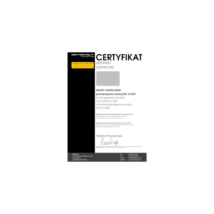 Doktorvolt TD-S szerelt ipari doboz 1x(5P16A) 1x(5P32A 3x(2P+F) kismegszakító+ ki/be kapcsoló DV-0281-D