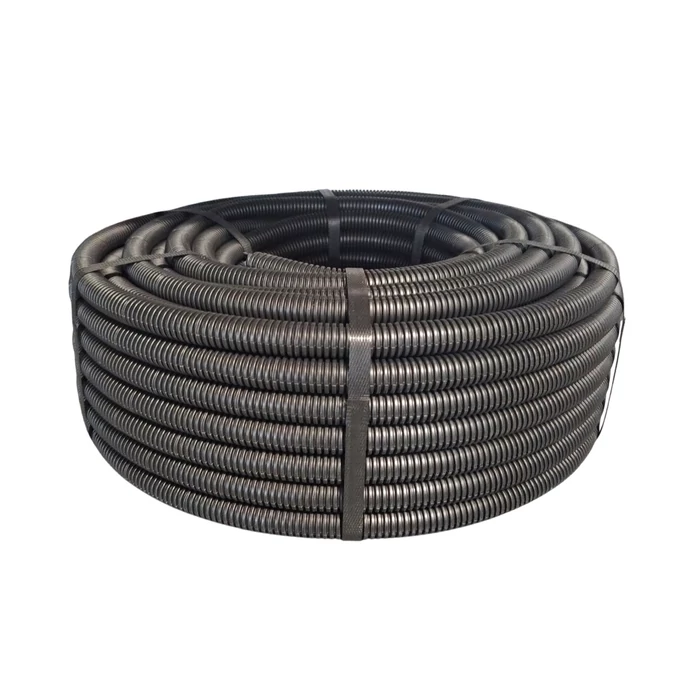 Courbi lépésálló gégecső 25 mm behúzószálas fekete 50m/tekercs 31-21108-025