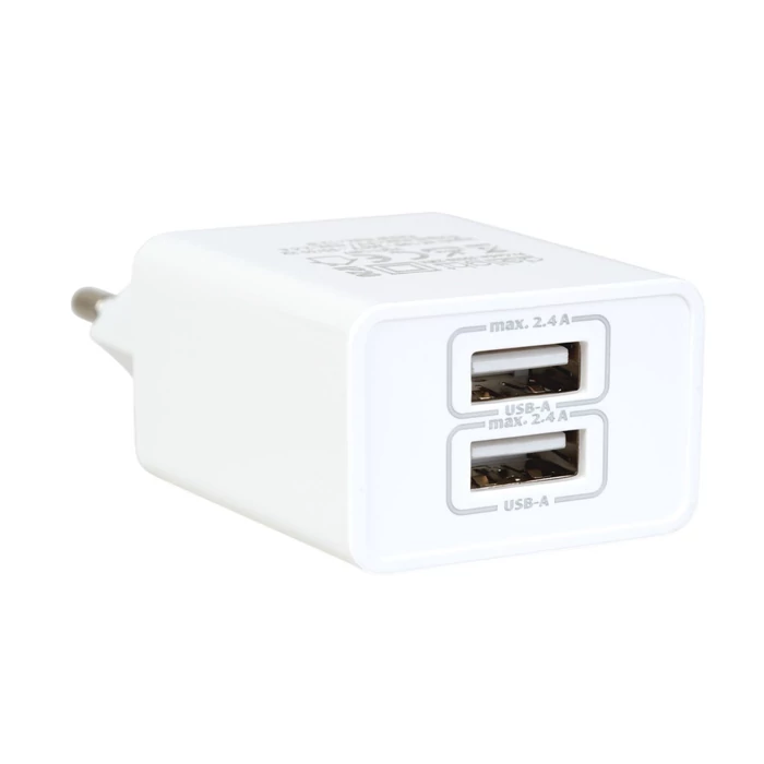 Delight hálózati adapter 2xUSB fehér 55039-2WH