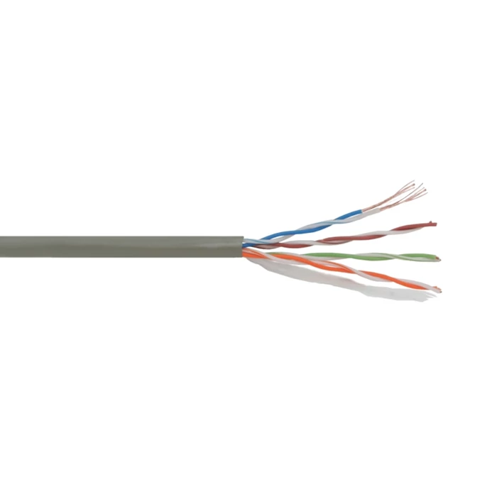 Delight UTP kábel Cat.5e sodrott belső ér szürke (CCA) 20018