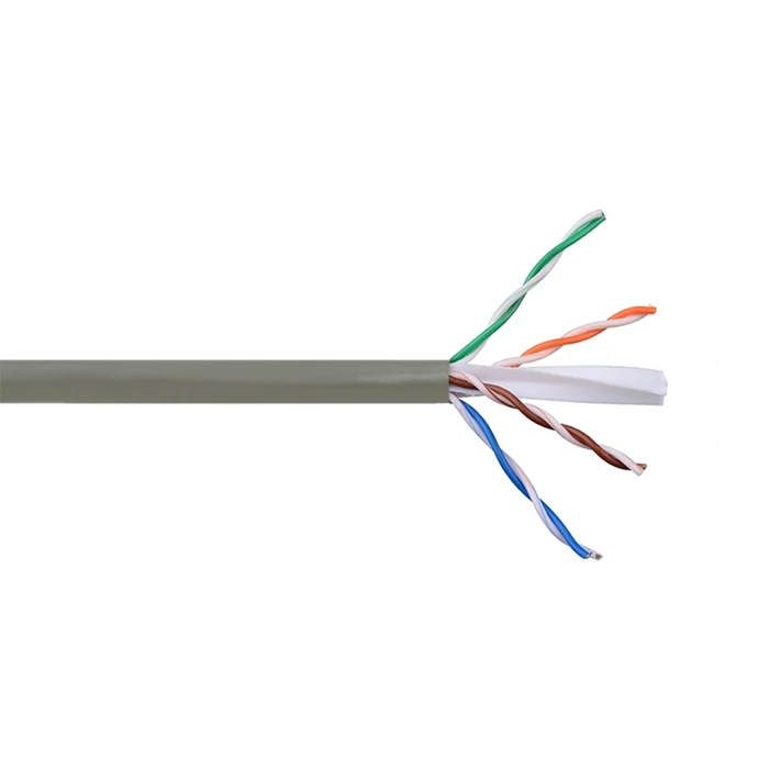 Delight UTP kábel Cat.6 tömör belső ér szürke (CCA) 20047