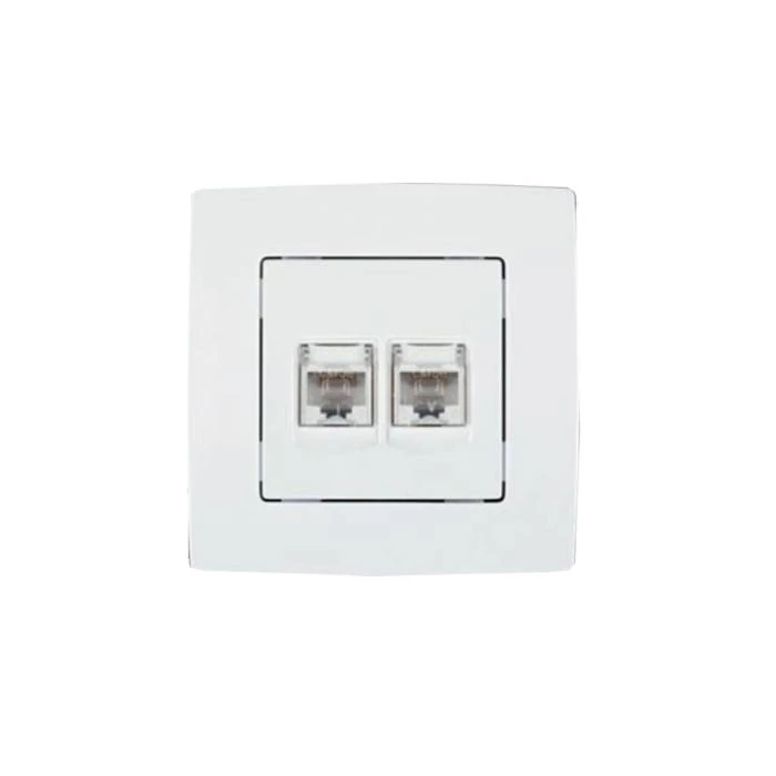 ELMARK City 2xRJ45 white metal