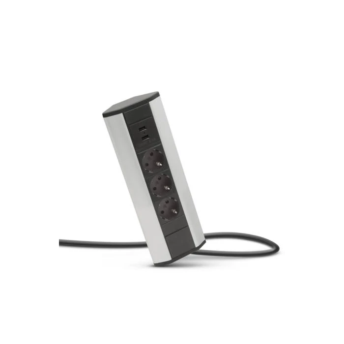 Elosztó 3-as sarok+2 USB 20483