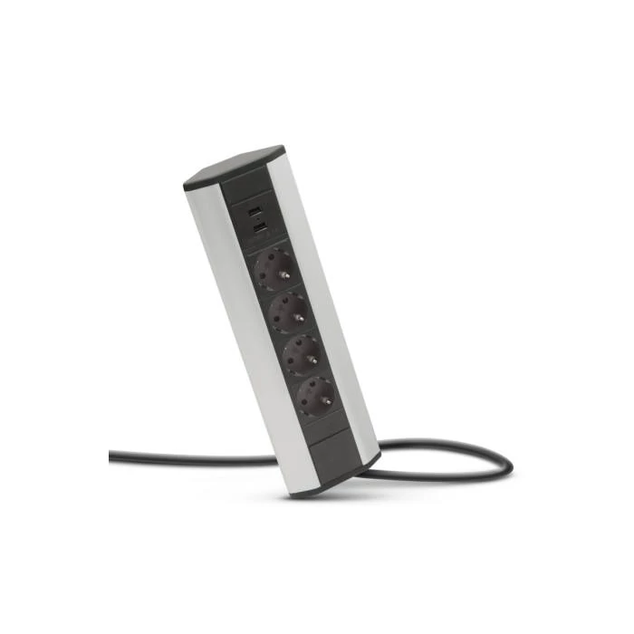 Elosztó 4-es sarok+2 USB 20484