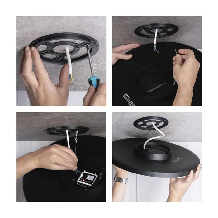 Emos DIONI LED mennyezeti lámpa 15W 1725 lm CCT kerek fekete IP55 ZM7153