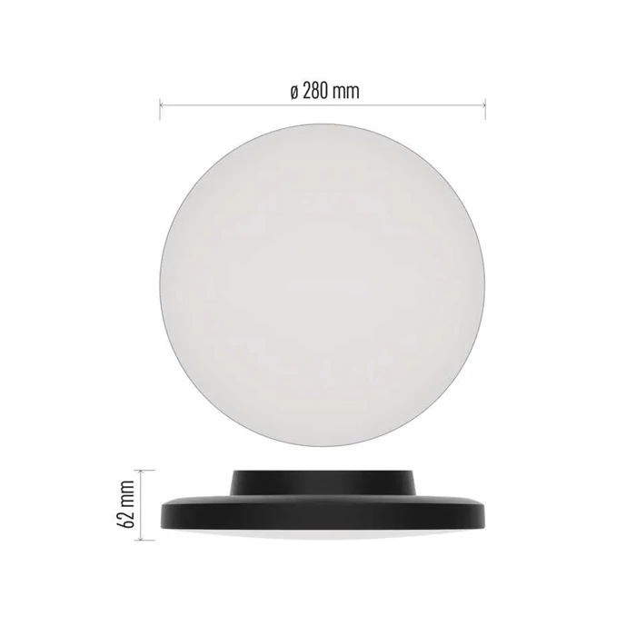 Emos DIONI LED mennyezeti lámpa 15W 1725 lm CCT kerek fekete IP55 ZM7153