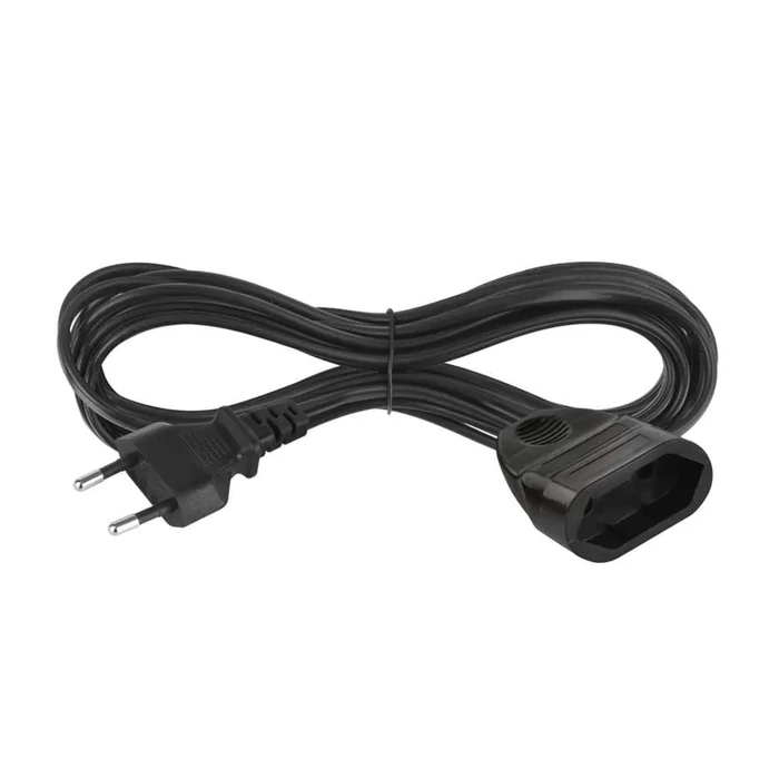 Emos Euro lengő hosszabbító kábel 5 m fekete PVC 2x0,75 mm2 PC01305
