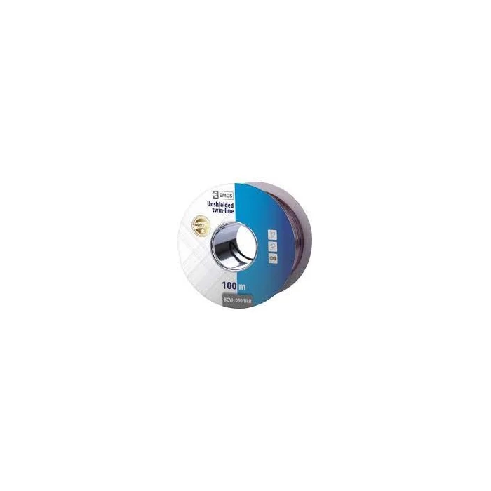 Emos hangfalkábel 2x0,75 mm2 piros-fekete rézbevonatú alumínium (CCA) S8273