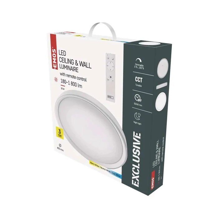 Emos ILVI LED mennyezeti lámpa 30W 1800lm CCT dimmelhető IP20 ZM5168
