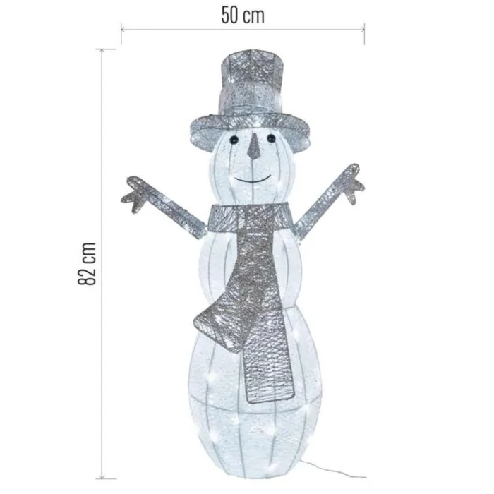 Emos karácsonyi LED-es hóember rattan beltéri 82 cm DCFC33