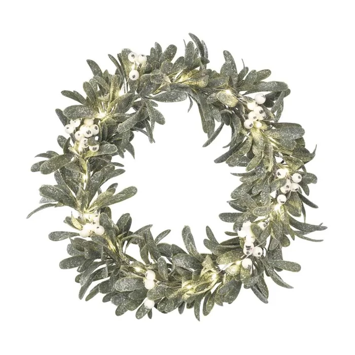 Emos LED fagyöngy koszorú időzíthető AA meleg fehér DCTW28