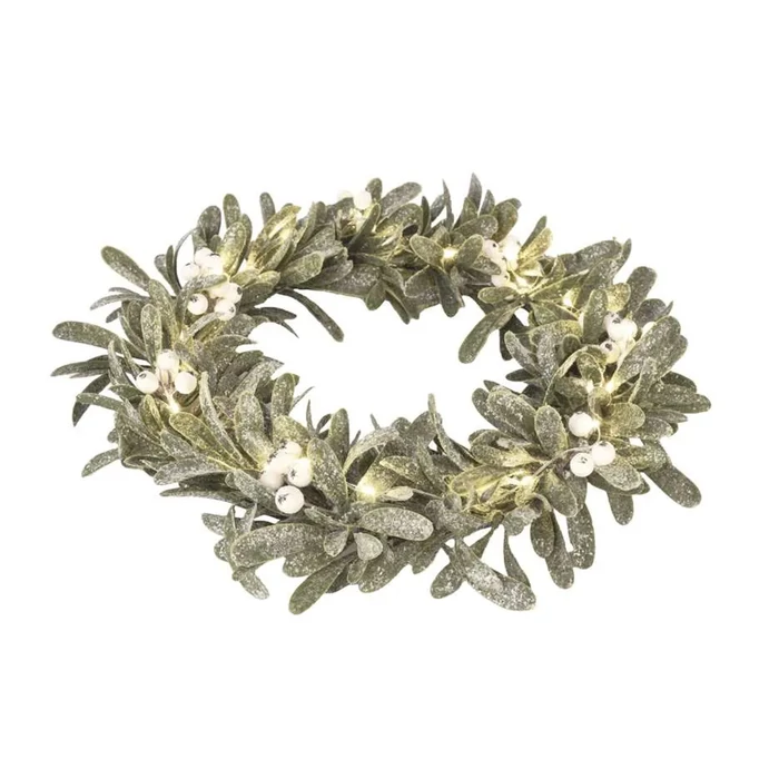 Emos LED fagyöngy koszorú időzíthető AA meleg fehér DCTW28