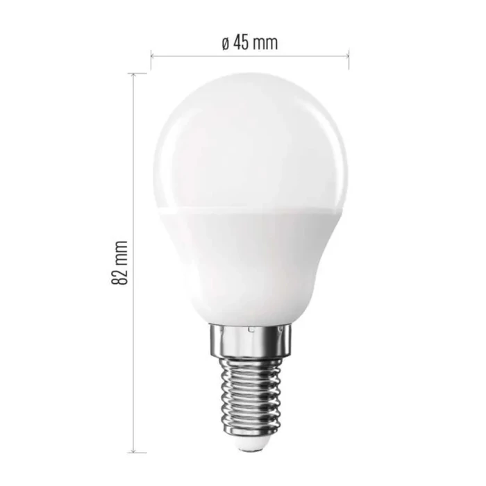Emos LED izzó classic kisgömb E14 4,2W 470lm 6500K ZQ1E24