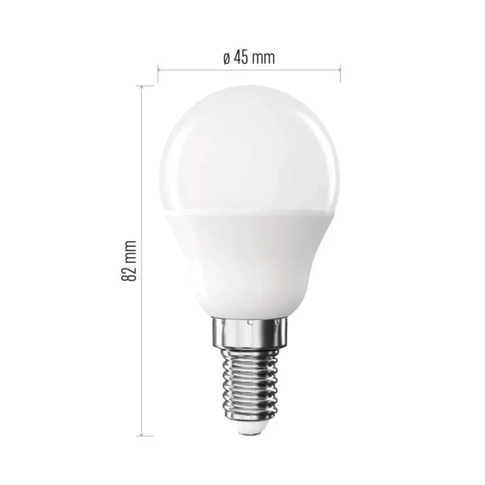 Emos LED izzó classic kisgömb E14 6,5W 806lm 2700K ZQ1E41