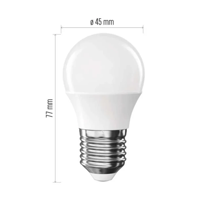 Emos LED izzó classic kisgömb E27 6,5W 806lm 2700K ZQ6E41