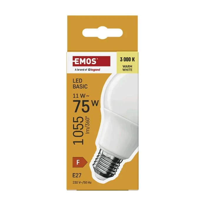 Emos LED izzó E27 11W 1055lm 3000K A60 Basic ZL5F57