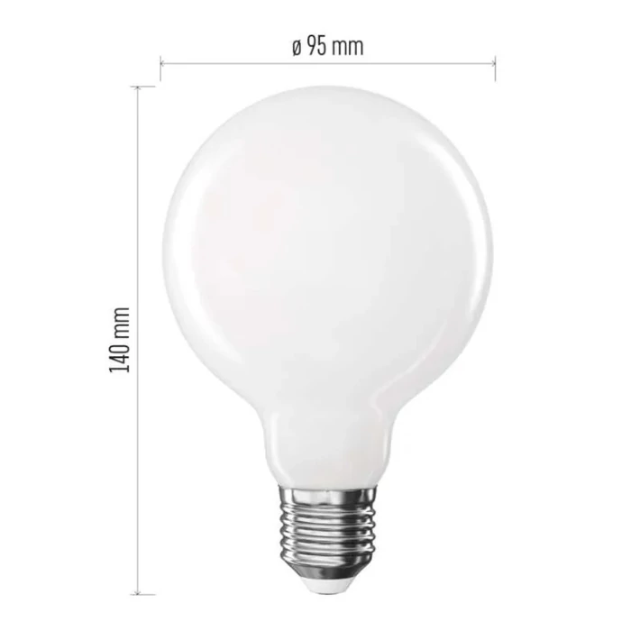 Emos LED izzó filament G95 E27 7,8W 1055lm 2700K ZF2D52