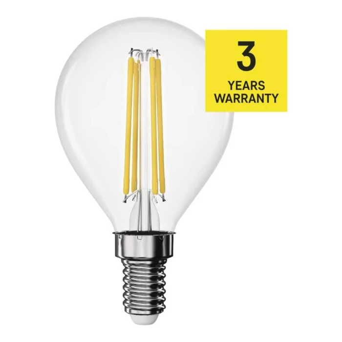 Emos LED izzó filament kisgömb E14 3,4W 470lm 4000K ZF1D23