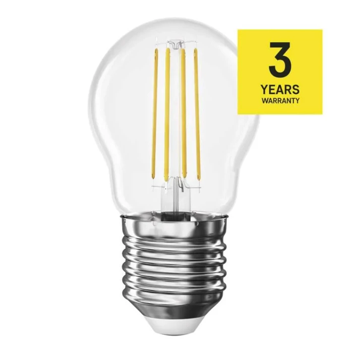 Emos LED izzó filament kisgömb E27 3,4W 470lm 2700K ZF6D22