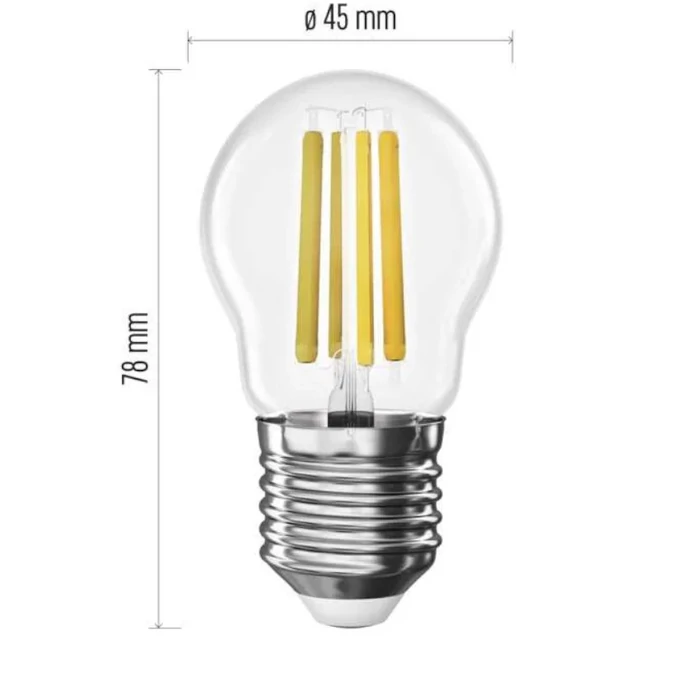 Emos LED izzó filament kisgömb E27 5,9W 806lm 4000K ZF6D43