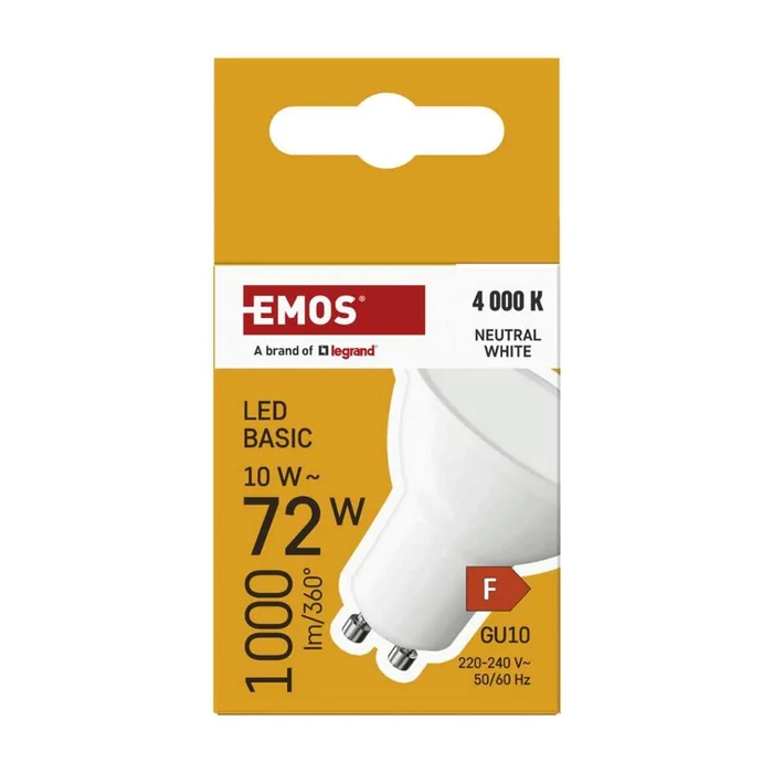 Emos LED izzó spot GU10 10W 1000lm 4000K Basic ZL8F53